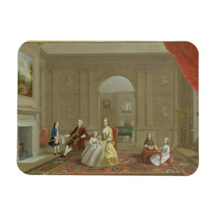 The John Bacon Family, c.1742-43 (olie op canvas) Magneet