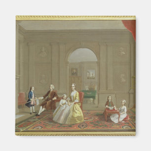 The John Bacon Family, c.1742-43 (olie op canvas) Magneet
