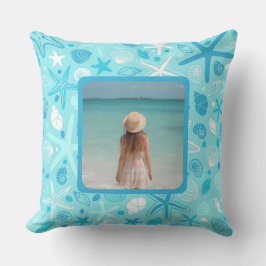 The Johnson Beach House Pillow, Cute Sea Pattern Kussen