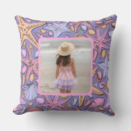 The Johnson Beach House Pillow, Fantasy Sea Patter Kussen