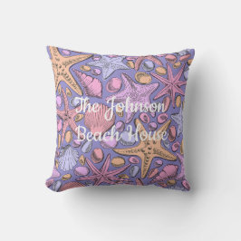 The Johnson Beach House Pillow, Purple Fantasy Kussen