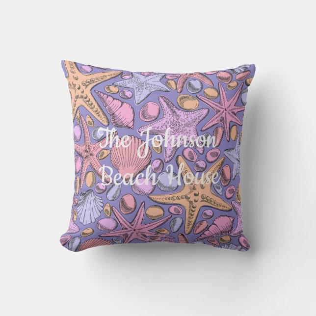 The Johnson Beach House Pillow, Purple Fantasy Kussen (Voorkant)