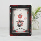 The Joker & Zijne Pitbull Halloween Party Card Kaart (Staand voorkant)