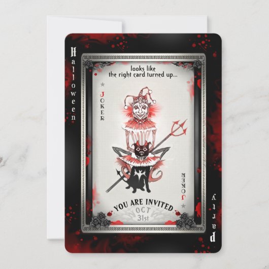 The Joker & Zijne Pitbull Halloween Party Card Kaart (Voorkant)