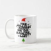 The Jolliest On The Naughty List Funny Christmas Koffiemok (Links)