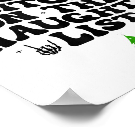 The Jolliest On The Naughty List Funny Christmas  Poster (Hoek)