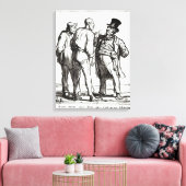 The Journal "Le Charivari" Canvas Afdruk (Insitu (Woonkamer))