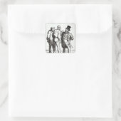 The Journal "Le Charivari" Vierkante Sticker (Tas)