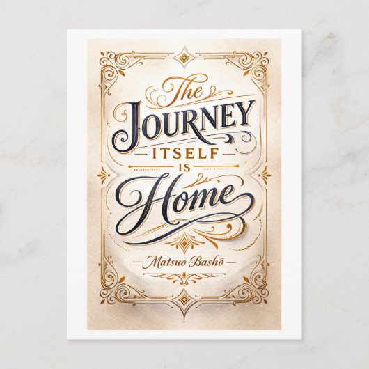"The Journey Itself Is Home" Basho Briefkaart (Voorkant)