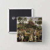 The Journey of Moses, c.1481-83 Vierkante Button 5,1 Cm (Voorkant /achterkant)