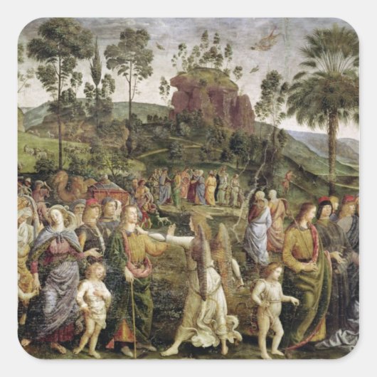The Journey of Moses, c.1481-83 Vierkante Sticker (Voorkant)