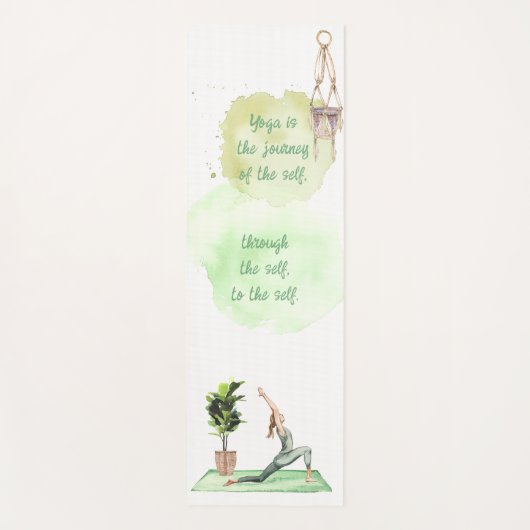 The Journey of Self Waterverf Yoga Mat (Voorkant)