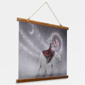 The Journey Winter Queen and Polar Beer Artwork Hangend Wandkleed (Gebogen)