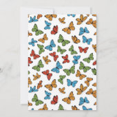 The Joy of Butterflies 5th Birthday Invitation Kaart (Achterkant)