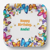 The Joy of Butterflies Birthday Party Papieren Bordje (Voorkant)