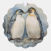 The Joy of Christmas Is Family Penguins Ornament Kaart (Voorkant)