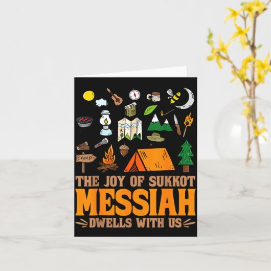 The Joy Of Sukkot Messiah Dwells With Us Jewish Ho Kaart (Gele Bloem)