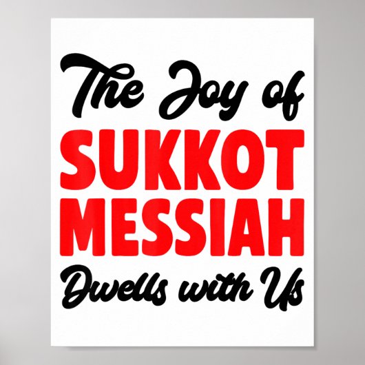 The Joy Of Sukkot Messiah Dwells With Us Jewish Ho Poster (Voorkant)
