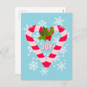 The JOY of the Holidays Postcard Feestdagenkaart (Voorkant / Achterkant)