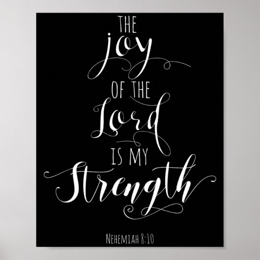 The Joy Of The Lord Is My Strength Christian  Poster (Voorkant)