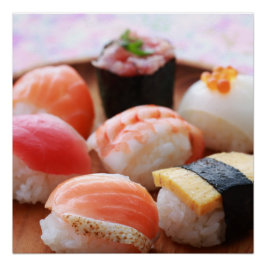 The joy of warm sushi - a moment of gentle nigiri perfect poster