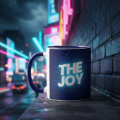 The Joy Typography Wall Brick Pattern Two-Tone Mug Mok