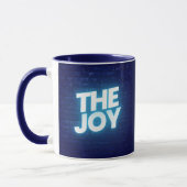 The Joy Typography Wall Brick Pattern Two-Tone Mug Mok (Links)