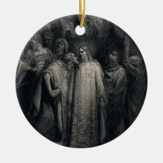 The Judas Kiss van Gustave Dore Keramisch Ornament (Voorkant)