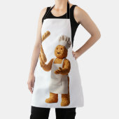 The Juggling Baker Mascot with Baguettes Schort (Insitu)