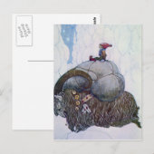 "The Julbock" kerstgeit van John Bauer Briefkaart (Voorkant / Achterkant)