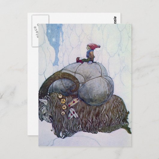 "The Julbock" kerstgeit van John Bauer Briefkaart (Voorkant / Achterkant)