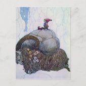 "The Julbock" kerstgeit van John Bauer Briefkaart (Voorkant)