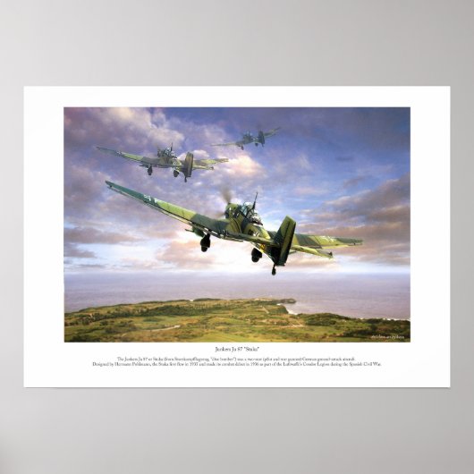 The Junkers Ju 87 " Stuka " Poster (Voorkant)