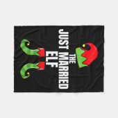 The Just Married Elf Matching Family Christmas Gro Fleece Deken (Voorkant (Horizontaal))