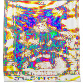 The Justice Tarot Card Bathroom Douchegordijn (Voorkant)