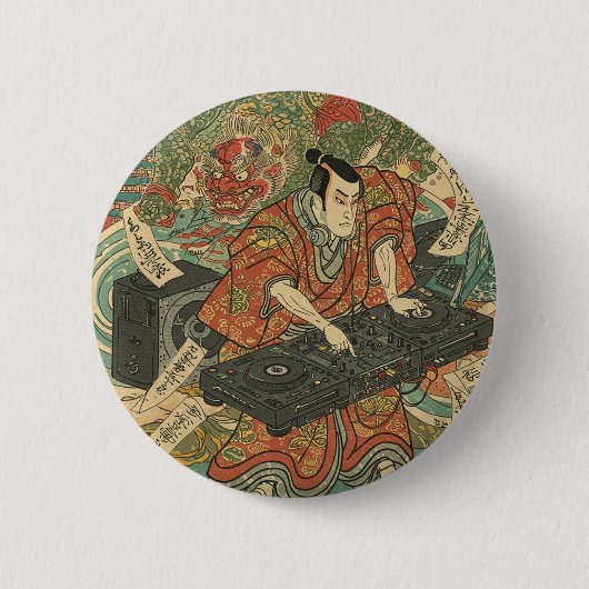 The Kabuki actor who became a DJ Ronde Button 5,7 Cm (Voorkant)