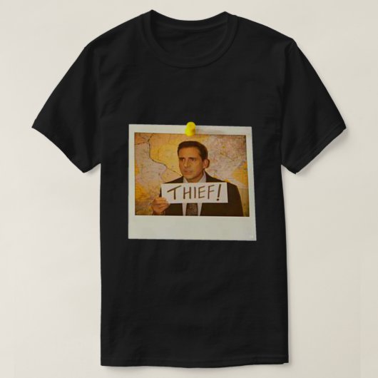 The Kantoor - Michael Scott Funny Thief Photo - Gr T-shirt (Design voorkant)