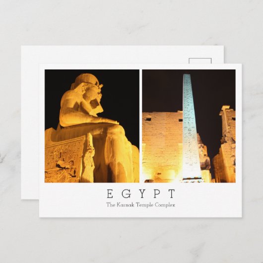 The Karnak Temple Complex, Egypte, Briefkaart (Voorkant / Achterkant)