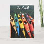 The Kayaks Are Waiting! Get Well Card Kaart (Voorkant)