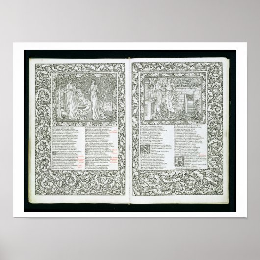 The 'Kelmscott Chaucer', gepubliceerd in 1896 door Poster (Voorkant)
