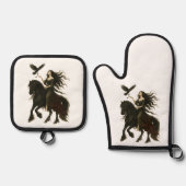 "The Key" Collection Throw Pillow Ovenwant & Pannenlap Set (Voorkant)