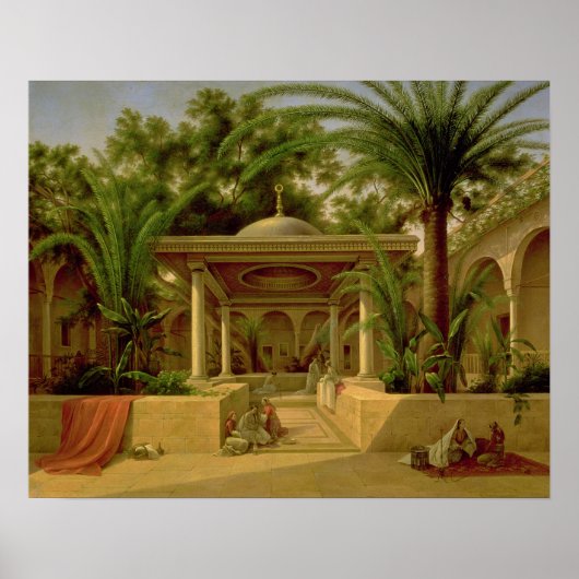 The Khabanija Fountain, Cairo, 1845 Poster (Voorkant)