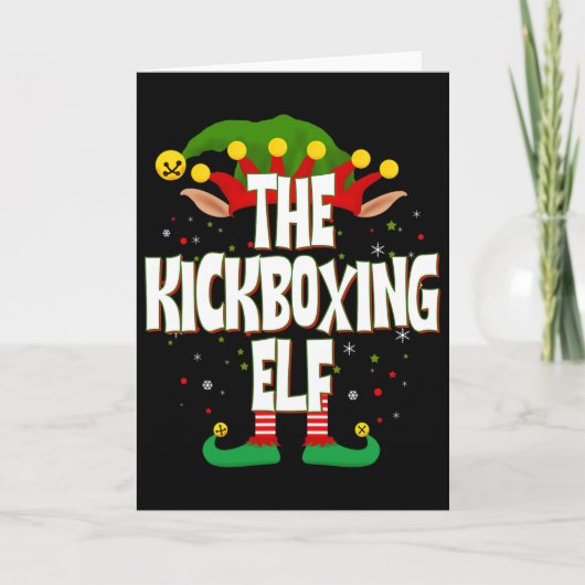The Kickboxing Elf Christmas  Kaart (Voorkant)