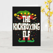 The Kickboxing Elf Christmas  Kaart (Gele Bloem)