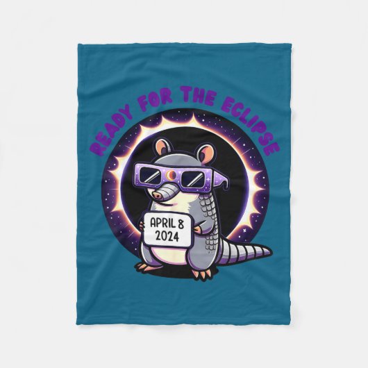 The Kids Ready Total Solar Eclipse Armadillo Fleece Deken (Voorkant)