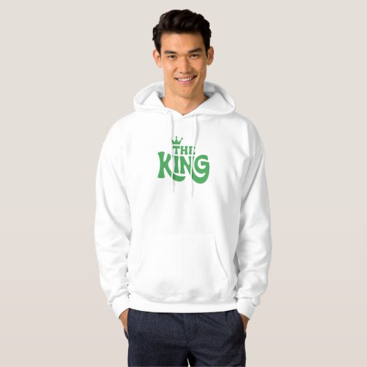 The King - Bold Retro Typography Design Hoodie (Voorkant volledig)