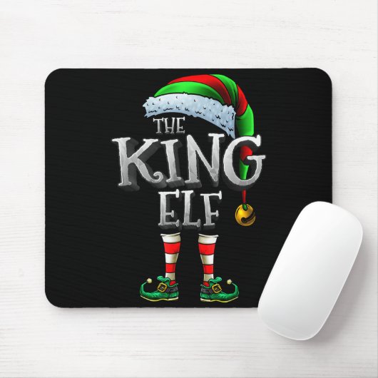 The King Elf Shirt Matching Family King Christmas Muismat (Met muis)