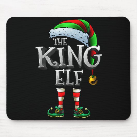 The King Elf Shirt Matching Family King Christmas Muismat (Voorkant)