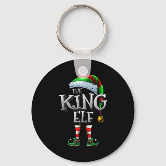The King Elf Shirt Matching Family King Christmas  Sleutelhanger (Voorkant)