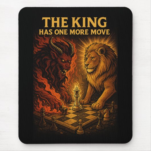 The King Has One More Move — Lion vs Demon Muismat (Voorkant)